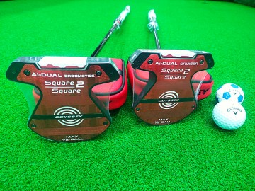 オデッセイ Ai-DUAL Square 2 Square MAX 1/2-BALL｜まっすぐ構えやすい話題のゼロトルクパター